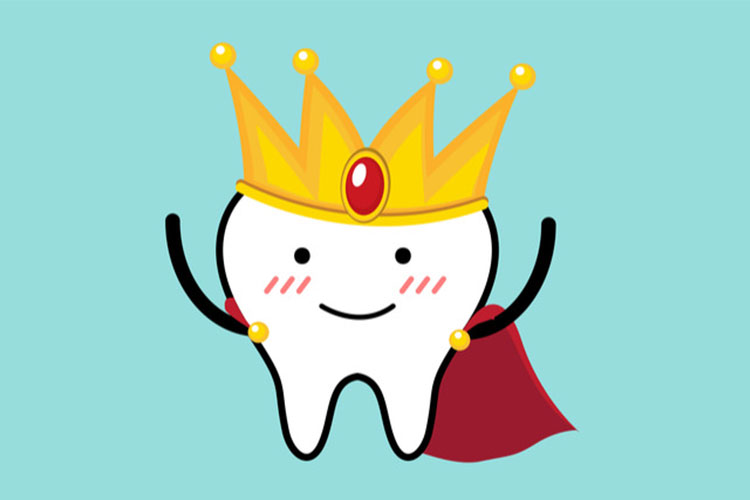 tooth with a crown