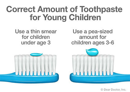 correct amount of toothpaste