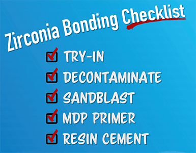 zirconia boding checklist