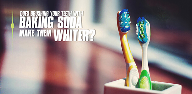 brushing your teeth with baking soda